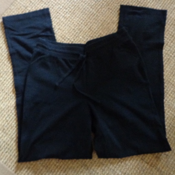 Karen Scott Sport Pants XS Black Draw Cord Waist - Picture 1 of 13